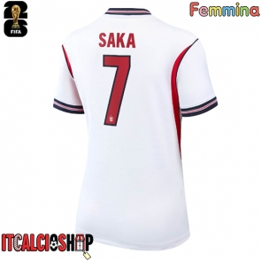 Inghilterra Bukayo Saka #7 Prima Maglia Femmina Mondiali 2026 Manica Corta